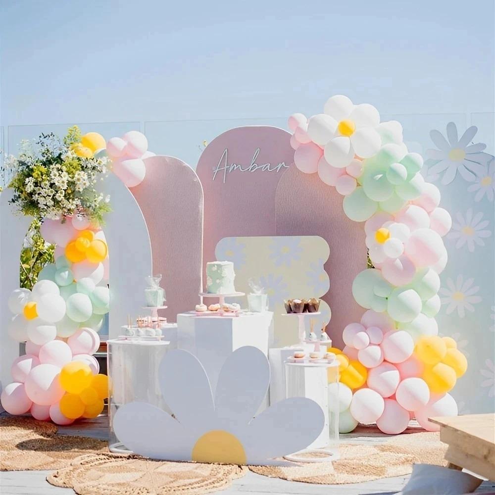 Engagement Background Wall White DIY Cardboard Cutout Foam Cute Daisy Party Background Exquisite Daisy Birthday Decor Home