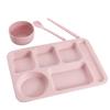 1 Set Individual Grid Stackable Food Plate Plastic Practical Food-grade Food Tray