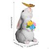 Garden Rabbit Statue Lamp Lawn Adorable Porch Balcony Courtyard Patio Flower Bed Night Light Yard