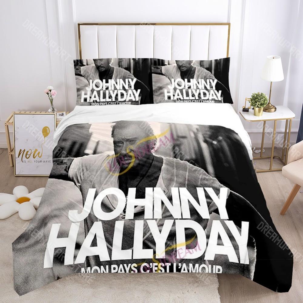 3D Печать Постельное белье с Джонни Халлидеем Рок-певец для Мальчиков Девочек Пододеяльник Наволочка Размеры Twin Queen King Full Single Double