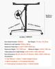 3353mm Drywall Lift, Heavy-Duty 68 kg Sheetrock Hoist with Adjustable Telescoping Arm, Lockable Wheels, Drywall Lifter Panel Jack Hoist Tools Ideal