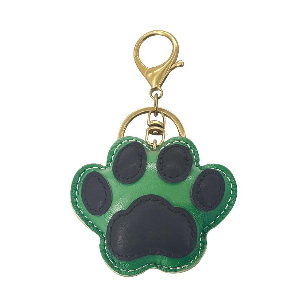 Pet Leather Cat Paw Pendant Hanger Bag Charm Cute Cat Footprint Keychain Car Accessory