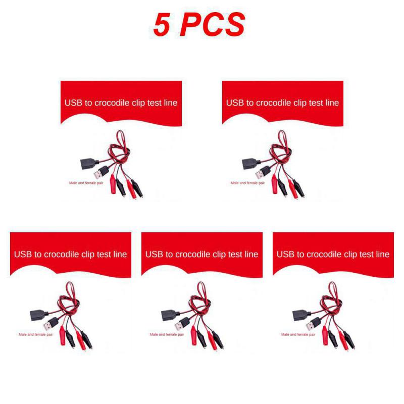 1~10 шт. зажимы типа «крокодил» для тестового кабеля USB-штекера, соединительный провод для аккумулятора, двойной щуп 24 мм, зажим типа «крокодил» для измерения мультиметром
