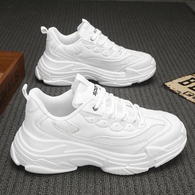 Мужская обувь Ins Net Old Shoes Новые спортивные повседневные белые туфли на толстой подошве, универсальные мужские туфли Tide, увеличивающие размер