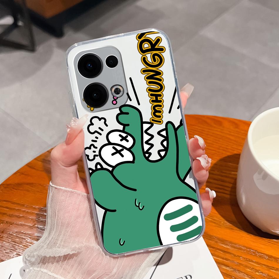 Чехол для Oppo Reno 13 Pro Креативный прозрачный мягкий задний чехол для Oppo Reno13 Pro 13Pro 5G ТПУ тонкий силиконовый противоударный чехол для телефона