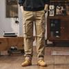 Мужской утолщенный комбинезон, простые брюки, толстые свободные прямые брюки, уличные повседневные брюки, мужской стиль модного бренда с высоким чувством