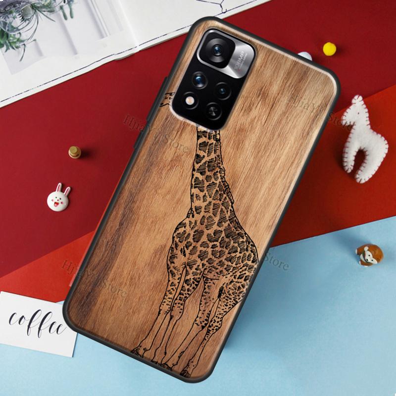 Чехол с рисунком из натурального бамбука для Xiaomi Redmi Note 11 Pro, чехол для Redmi Note 10 Pro 8 9 10S 9S 9A 9C 9T, чехлы