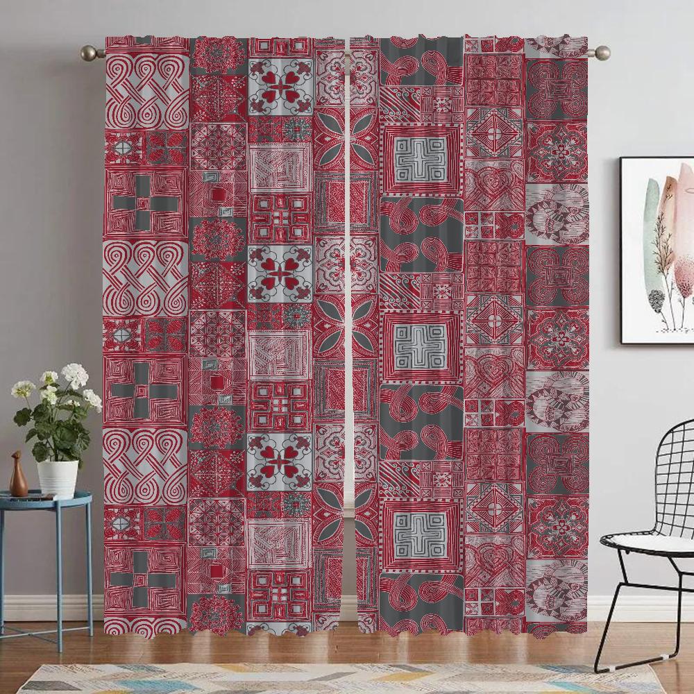 Шторы для кухни в стиле Богемия для перегородки камеры, современные шторы для гостиной, 2 шт., украшения на Хэллоуин, оконные шторы, абажуры