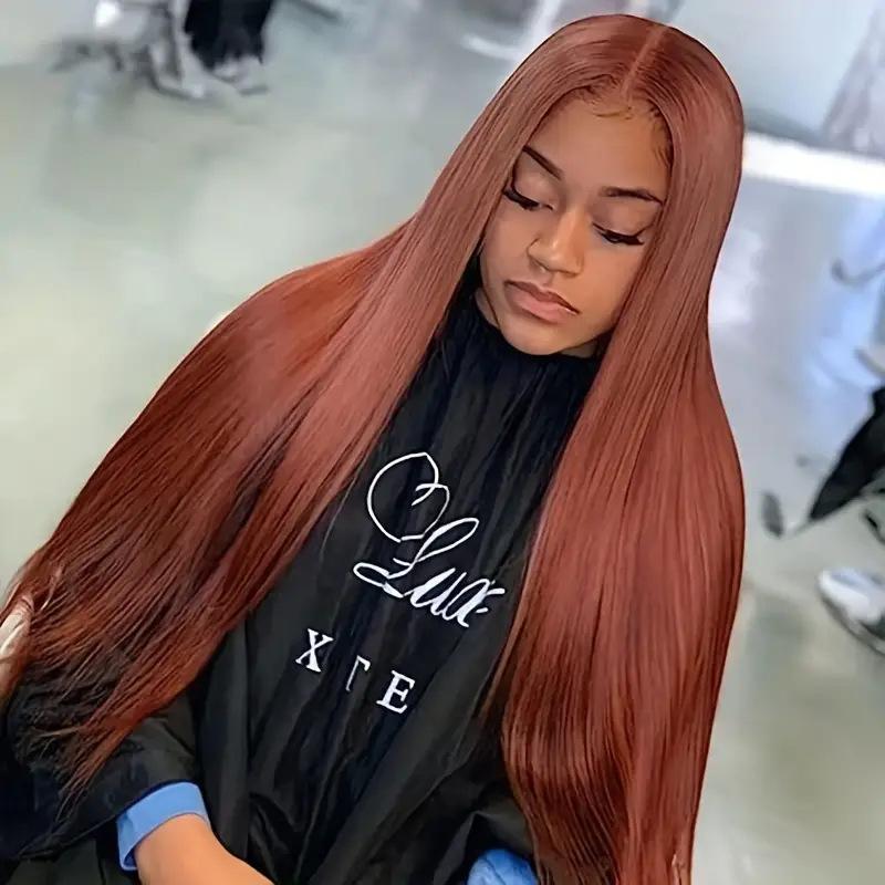Reddish Brown Straight Wig Full Hair Cover