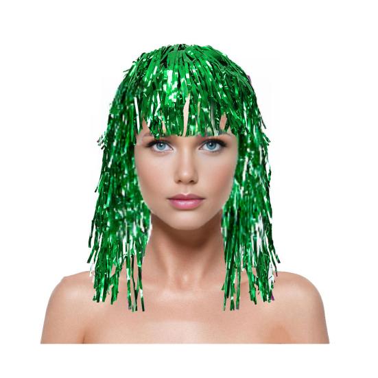 Yousheng Фольгированная мишура парики и маскарадный костюм диско-тематический наряд с бахромой и эластичной талией металлические косплей танцевальные принадлежности