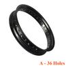 2.50*17 Inch 32 36 Spokes Holes Aluminum Alloy Black Rim Motorcycle 17 Inch 2.50x17 Wheel Rims