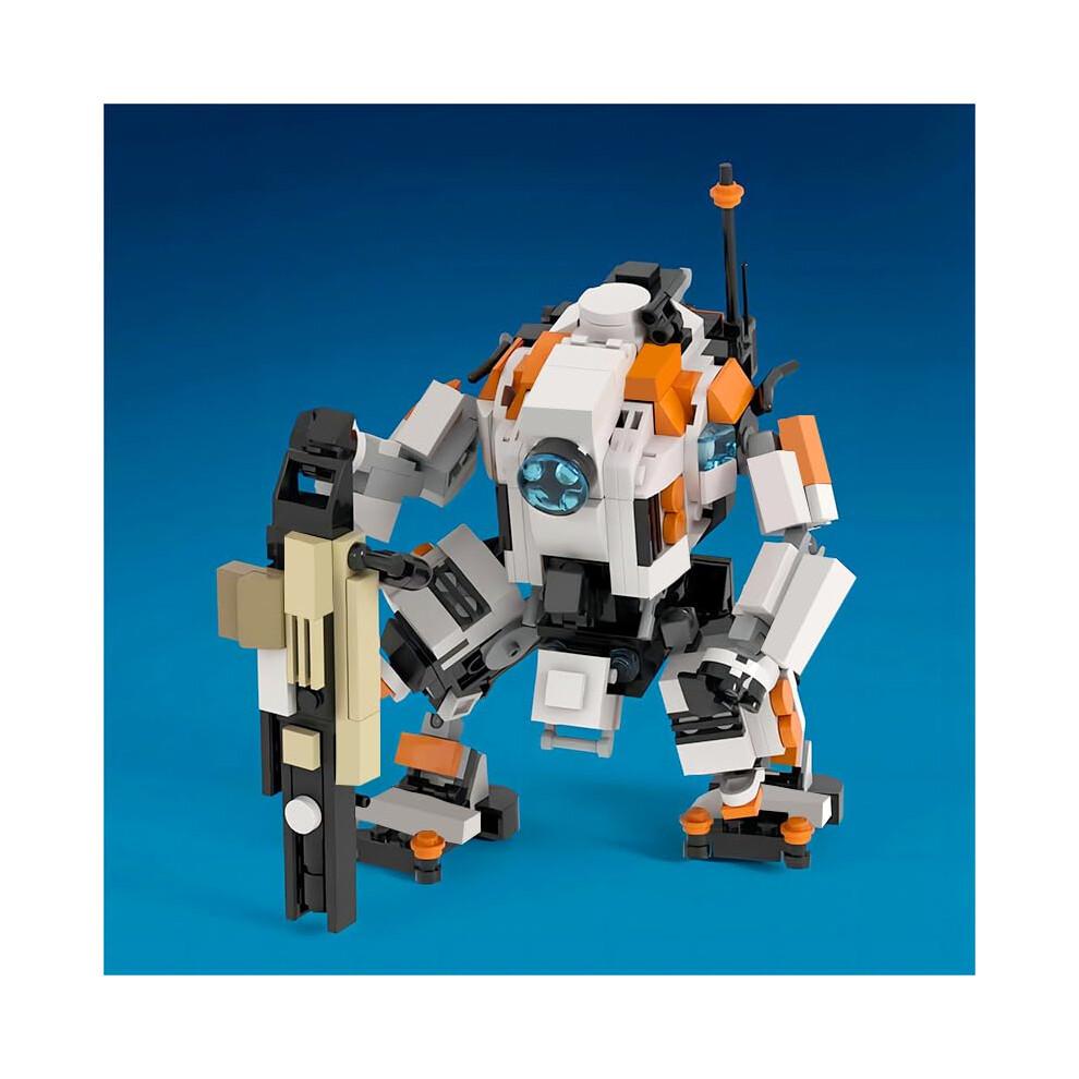 450 Piece Mecha Building Block Kit Titan Action Figure with Interactive Shooting Function and Poseable Design for Display and Play