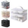 Double Layer Mesh Makeup Bag, Wash Bag, Portable Large Capacity Storage Bag, Cosmetics Storage Bag