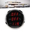 52mm 2in 3‑In‑1 Gauge Water Temperature Voltage Liquid Level Display European Standard 0‑190ohmBlack Dial