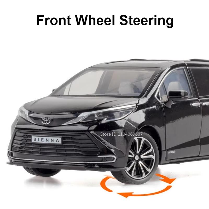 1:24 Toyota Sienna MPV Van литой игрушечный автомобиль металлическая игрушка коммерческий автомобиль модель автомобиля звук и свет инерционный механизм коллекция детская игрушка