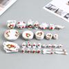 40Pcs 1:12 Dollhouse Miniature Tableware Porcelain Ceramic Tea Cup Dishes Set