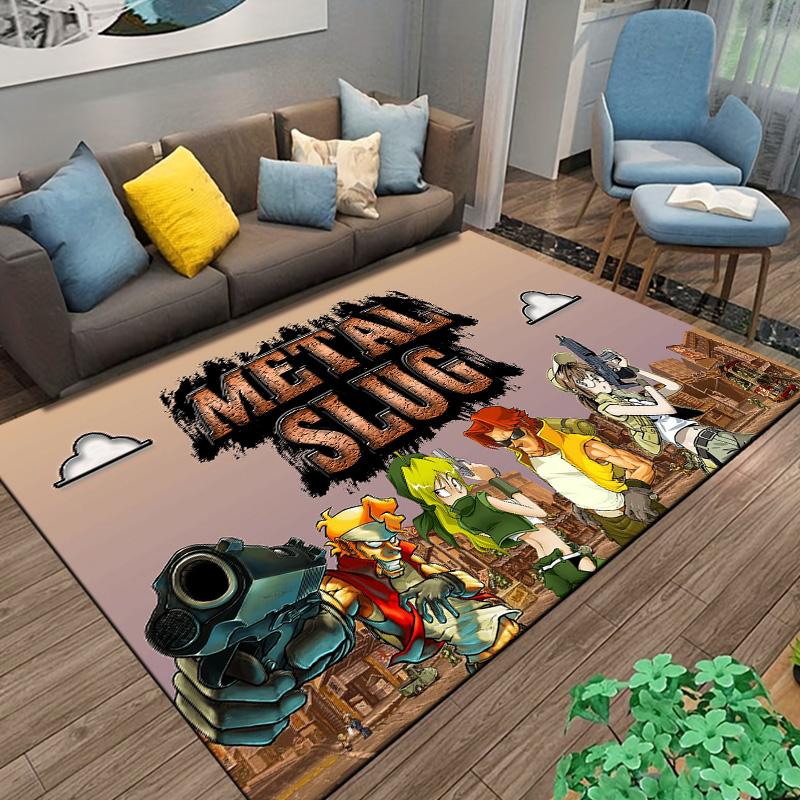 Retro Game Metal-Slug Gamer Cartoon Carpet Rug for Home Living Room Bedroom Sofa Doormat Decor,kids Area Rug coffee tables