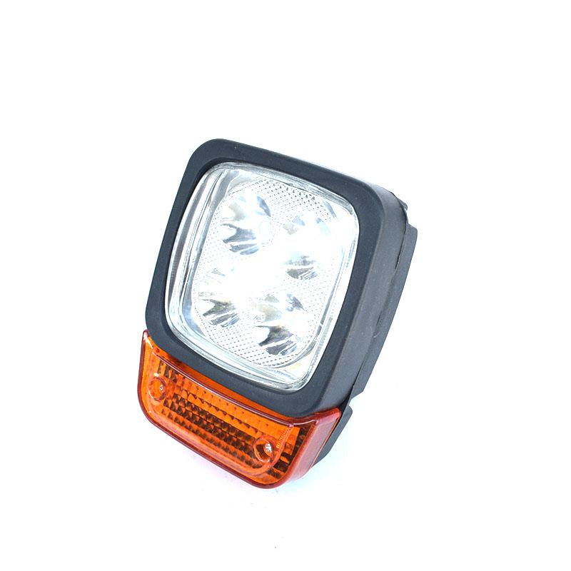 HELI/TCM Forklight Headlight with Turn Signal HX-081 12V 165x130mm | Integrated LED Warning Light | IP67 Waterproof Work Lamp