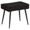 Black Velvet Relaxation Armchair with Footstool