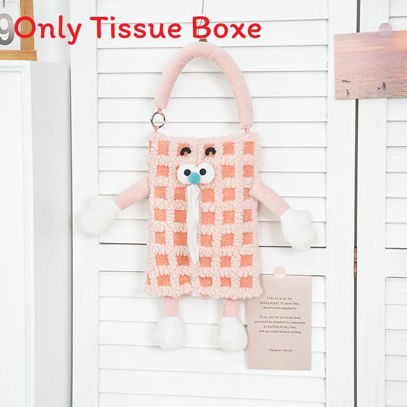 Cute Girl Heart Cartoon Tissue Holder With Polyester Fabric And Patterned Design For Home Decor