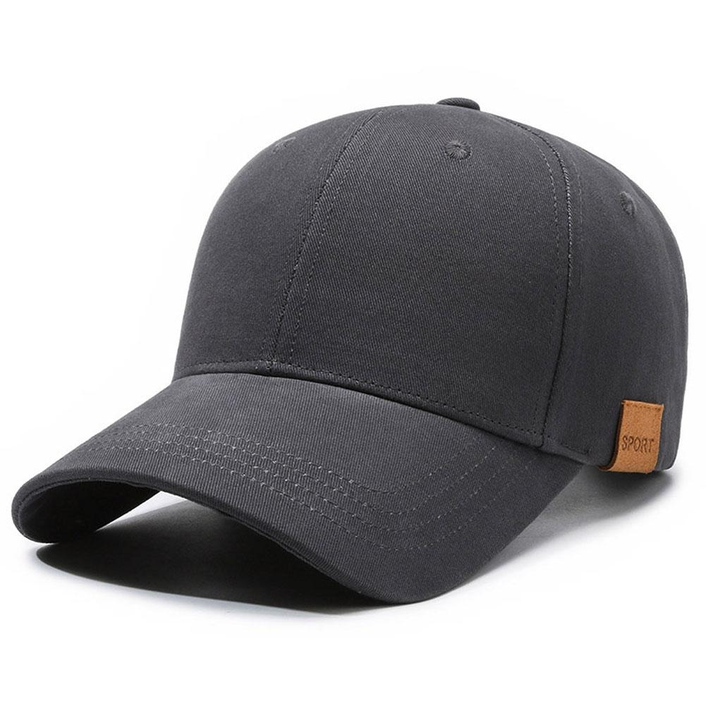 Men's Solid Color Oversized Peaked Cap 60-65cm Adjustable UV Protection Baseball Cap Outdoor Sports Hat