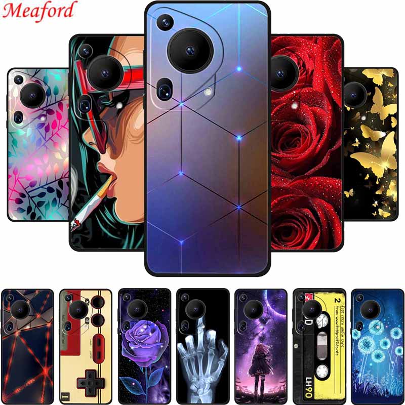 For Huawei Pura 70 Ultra Case 70Ultra Black Silicone Soft Back Cover Case For Huawei Pura 70 Ultra Phone Case Cover Pura70 Ultra