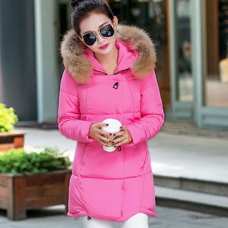 Winter Women's Cotton Coat Large Fur Collar Thick Large Size Down Cotton Coat