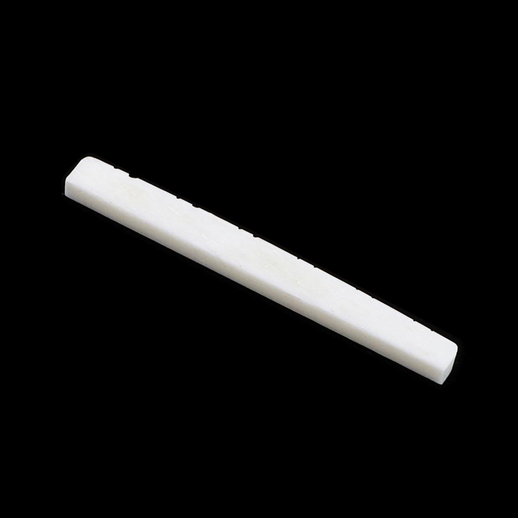 Костяной бридж-седло и порожек для 12-струнной акустической гитары. Заменители из настоящей кости крупного рогатого скота.