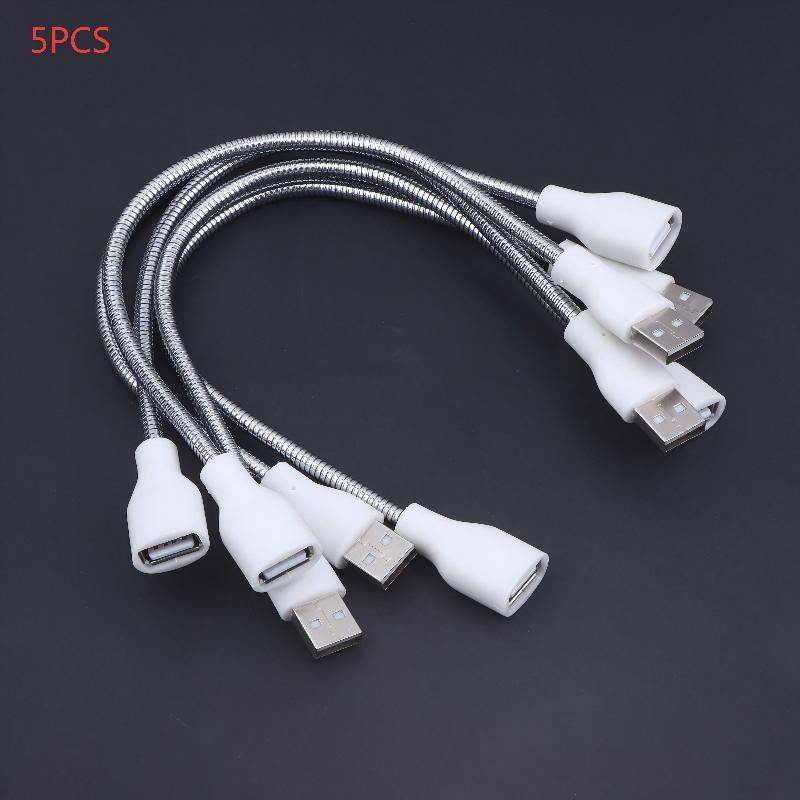 Удлинительный кабель USB со светодиодной подсветкой, вентилятором, адаптером питания, кабель от штекера к гнезду, гибкий шнур на металлической оплетке для настольной лампы, ночника