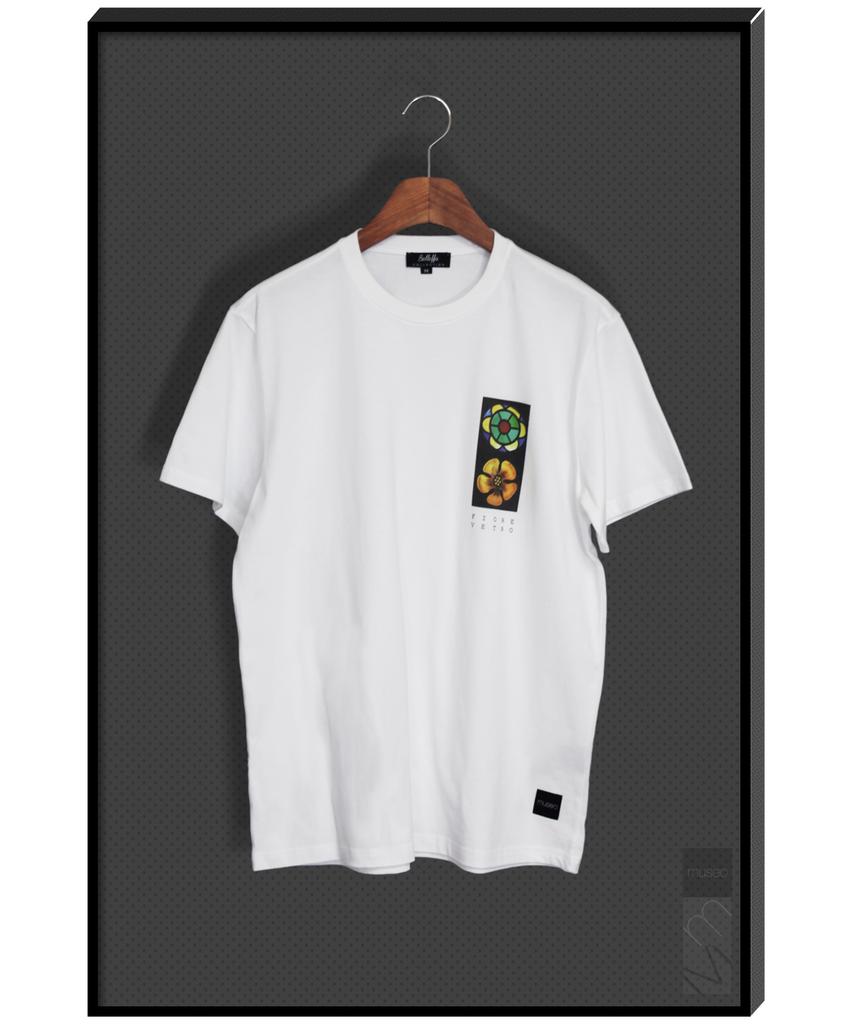 BELLEFFA Fiore Vetro (Glass Flower) Designer T-Shirt Short Sleeve T-Shirt