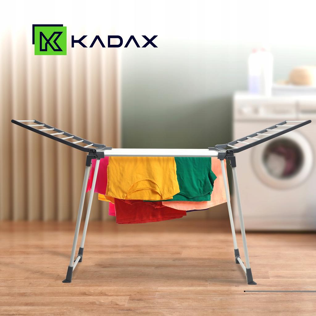 KADAX Сушилка для белья балконная стоячая для одежды складная для белья