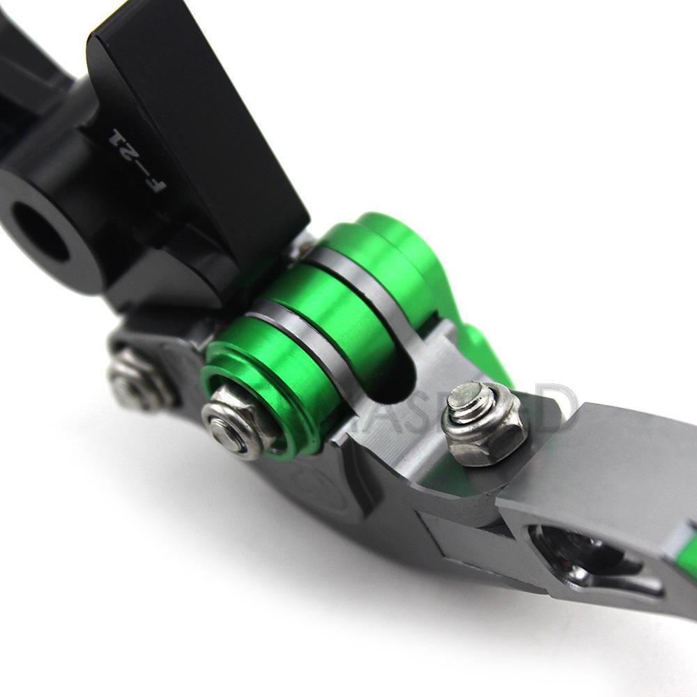 Зеленые рычаги тормозной муфты мотоцикла, регулируемые короткие с ЧПУ, совместимые с Z900 Z 900 2017-2023 2022 2018