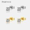 925 Sterling Silver Clear Zircon Opals Stud Earring Piercing Luxury Tiny Simple Pendiente Luxury Jewelry
