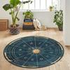 Rugs Horoscope Mat Astrology Design Zodiac Decor Sun Moon Star Gift Round Tarot Rug