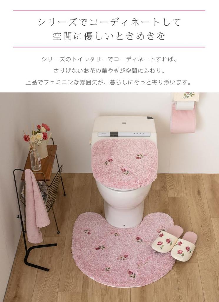 Senko [SDS] Sweet Rose Hand Towel (approx. 33 x 75 cm), Pink, Floral Rose Print, Stylish, 60149