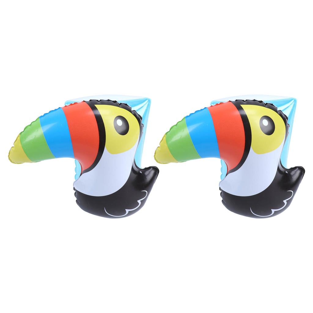 Inflatable Swim Arm Band Cute Toucan Pattern PVC Nontoxic Inflatable Swimming Arm Sling for 3 to 6 Years Old Children