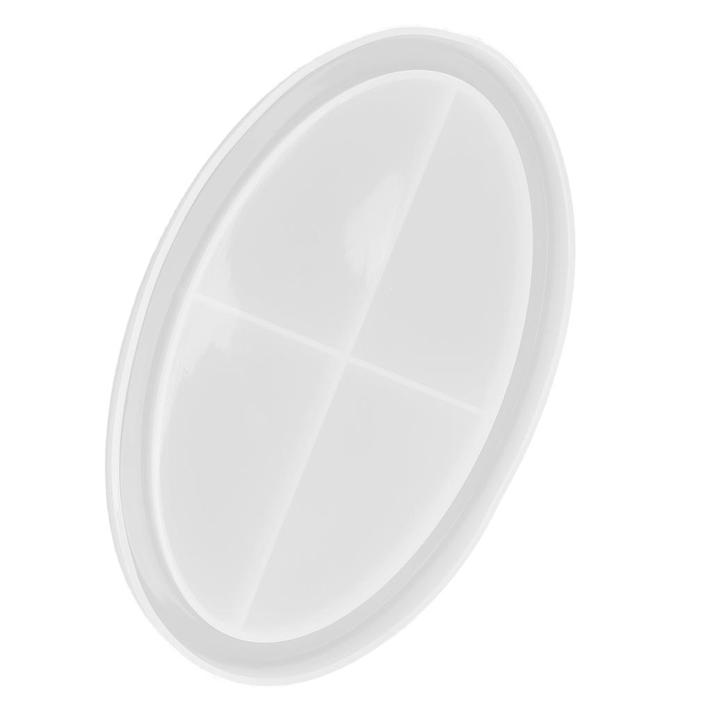 Oval Tray Mold Silicone Oval Jewelry DIY Tray Mold for Manicure Store Decoration Organization