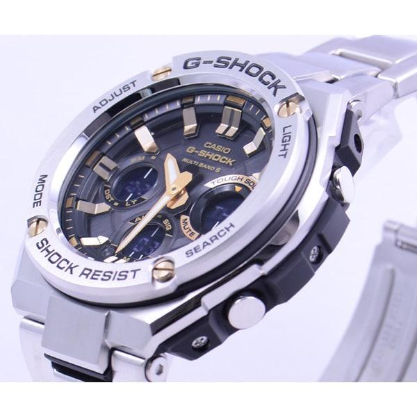 Casio G-SHOCK GST-W110D-1A9JF [G-STEEL] Круглые часы Серебряный Нержавеющий Цифровые Аналоговые