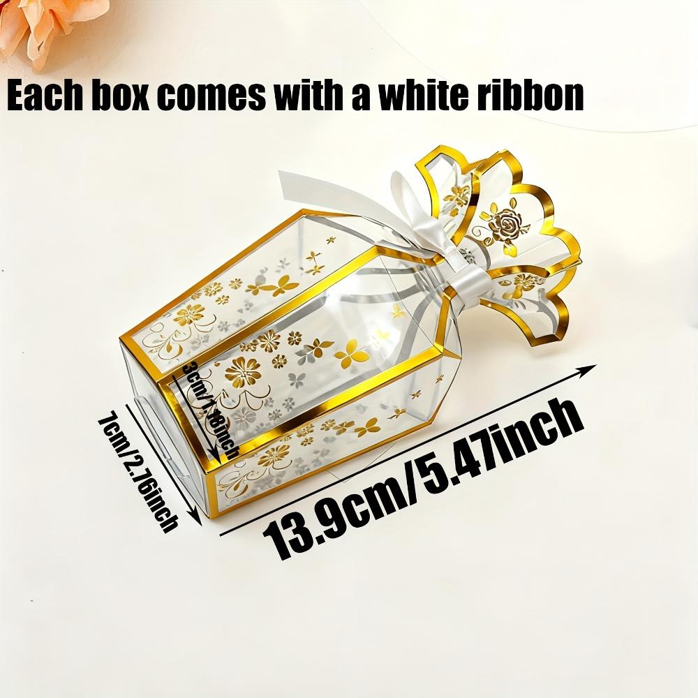 10pcs Vase Shape Party Gift Box Hot Stamped PVC Gift Box Gift Packaging Box Birthday Gift