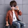 Зимняя стеганая кожаная куртка для мальчиков, кожаная куртка для мальчиков 2–15 лет, детская кожаная куртка, детские топы