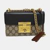[Pre-Owned] Padlock Moonlight Treasure Box Series Metal Lock Logo Canvas And Leather Crossbody Bag Small - Very Good #UAOMK8
