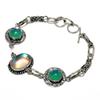 Mystic Rainbow Topaz Fire Opal Gemstone 925 Silver Plated Bracelet 6-8"