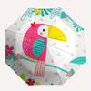 1pc Tropical Bird Auto Umbrella - Auto Open/Close Folding Umbrella with Reinforced 8-Rib Frame, 122