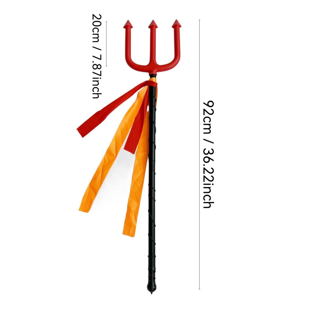 Devil Sickles Pitchfork Handle Plastic Pitchfork Halloween Cosplay Accessory Party Decoration Supplies Festival Props