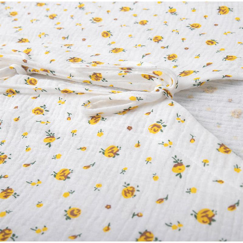 Повседневный принт Шнуровка Женский комплект рубашки Короткий рукав V-образный вырез Топ Широкие брюки с высокой талией Женские шорты Новинка Праздничный костюм