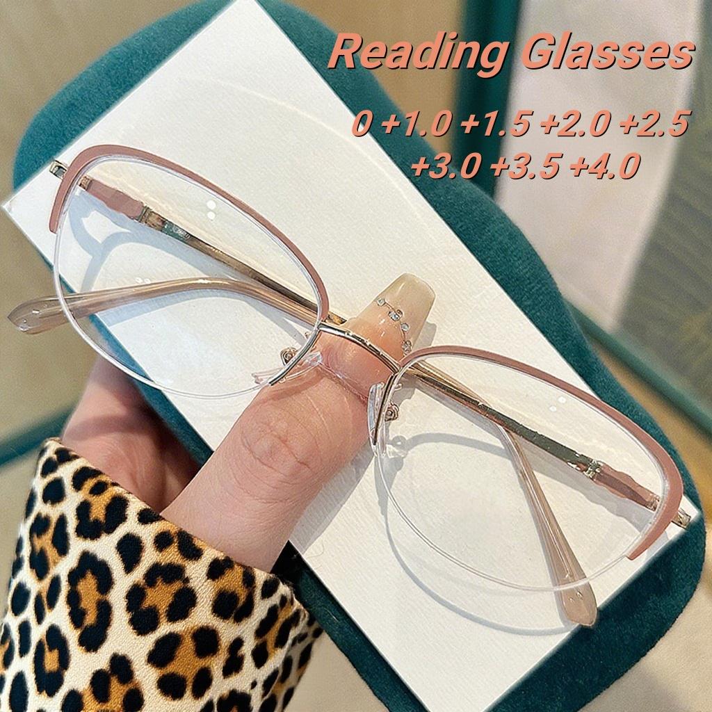 New Fashion Metal Frame Cat Eye Women'S Reading Glasses Ultra Light Neutral High Quality Luxury Anti Blue Light Glasses
