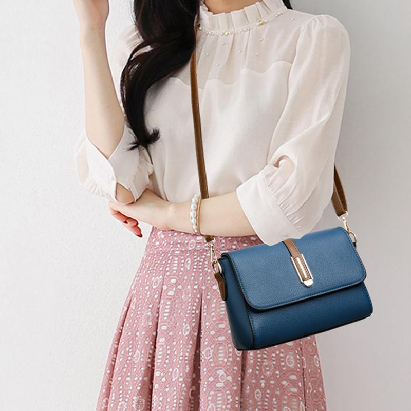 Женская стильная сумка из мягкой кожи, сумка через плечо, однотонная женская сумка-мессенджер премиум-класса