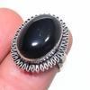 Кольцо из серебра 925 пробы с черным ониксом ручной работы, размер 7 h9m97