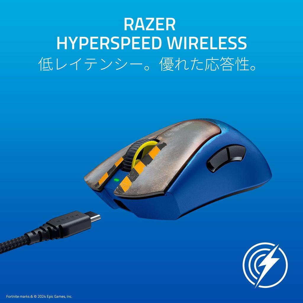 FORTNITE Игровая мышь Razer DeathAdder V3 Pro Fortnite Edition Wireless 63g Продвинутая эргономичная форма Лучшая в своем классе Focus Pro 30K Оптический сенсор 3-й