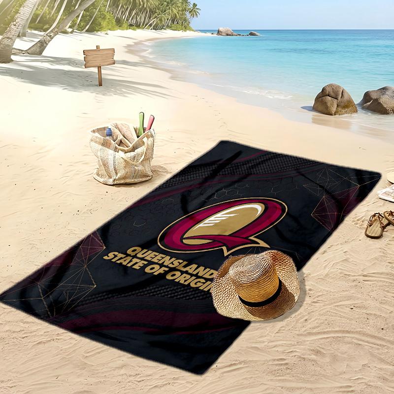 Queensland Maroons Print Beach Towel Soft Portable Quick?dry Towel For Pool Summer Vacation Outdoor Sport
